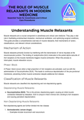 Understanding Neuromuscular Blockade