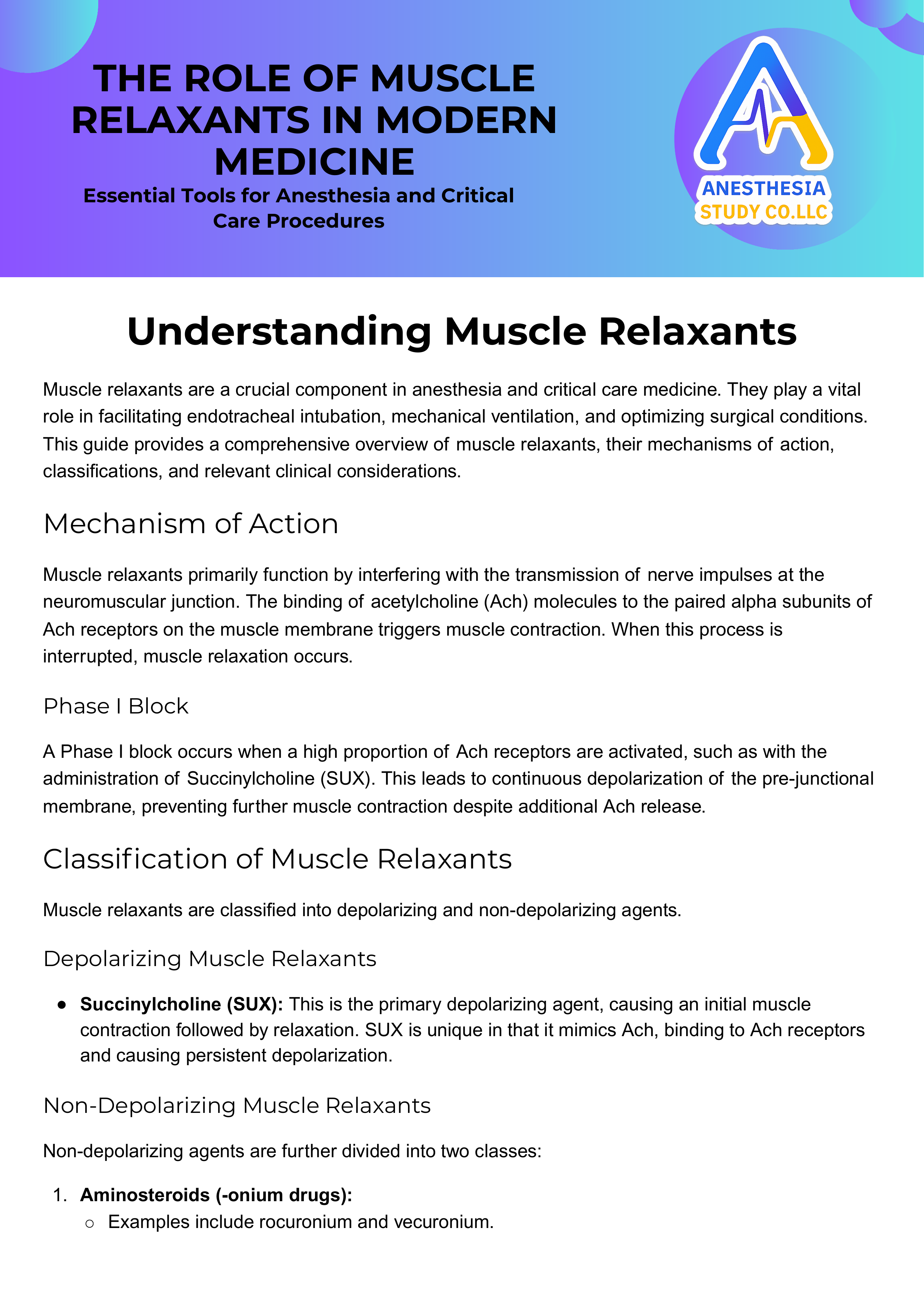 Understanding Neuromuscular Blockade